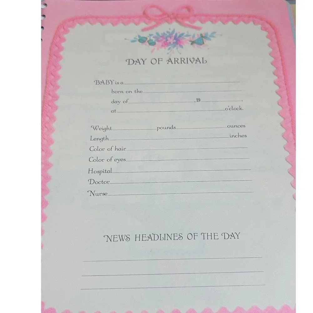Hallmark Baby Keepsake Album Kids OS Blue Paper Vintage Duckling Rare